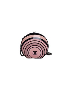 Pillbox Miniaudiere Clutch, Resin/ Metal, Pink/ Black, 10741236 (2005/6)